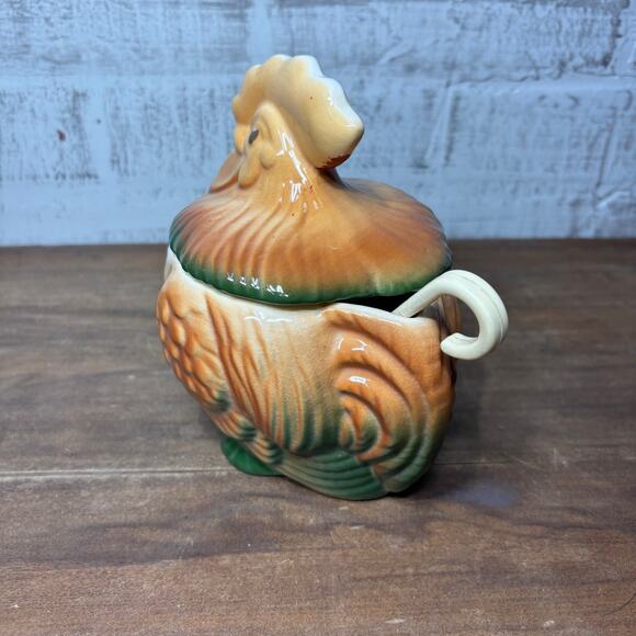 Vintage Rooster Ceramic Sugar Canister - Picture 2 of 7